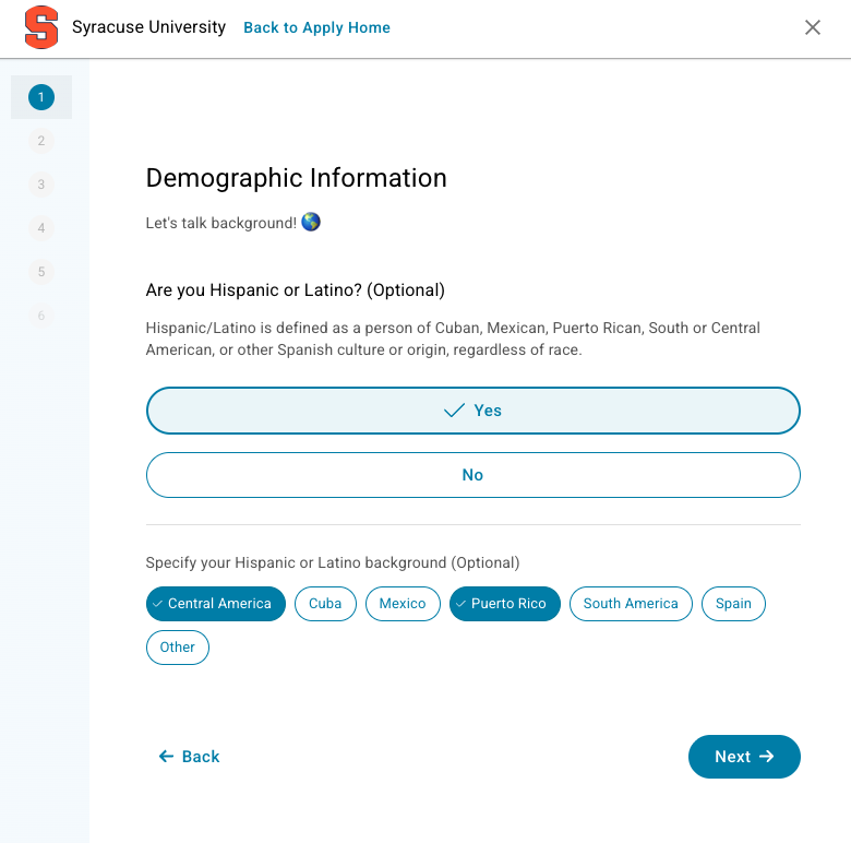 Application dashboard